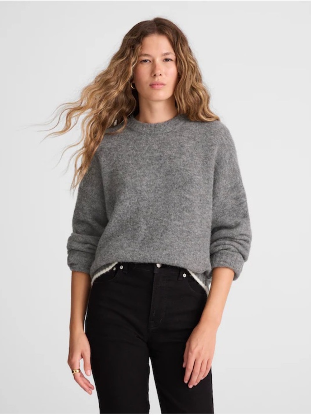 Madewell CloudSoft Drop-Shoulder Crewneck Sweater